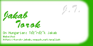 jakab torok business card